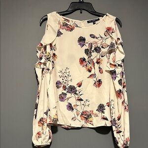 Floral Cold Shoulder Blouse